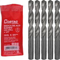 Broca Aco Rapido Cortag (T) 3/8'' - 61958 - Kit C/5 Pecas
