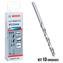 Broca Aço Rápido HSS 2.5 MM PointTeQ Kit 10 Unidades BOSCH