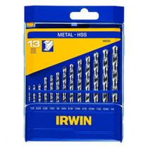 Broca Aco Rapido Irwin 1/16 A 1/4" Kit Com 13 Pecas 1865293