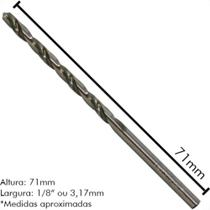 Broca Aco Rapido Irwin 1/8 - Kit C/10 Unidades Broca Aco Rapido Irwin 1/8 - Kit C/10 Unidades