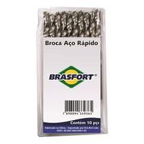 Broca aço rapido n 17/64 c/10 unidades 7507 brasfort