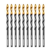 Broca aco rapido profissional, nitreto de titanio, para metal, 4,8mm, 10pcs // gross Broca aco rapido profissional, nitreto de titanio, para metal, 4,8mm, 10pcs // gross