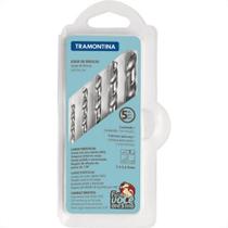 Broca Aco Rapido Tramontina 3/4/5/6/8Mm 5 Pecas