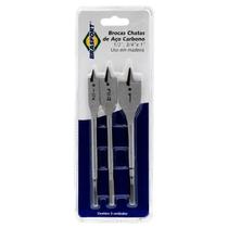 Broca chata kit 1/2 a 1 c/3 pcs 7028 brasfort