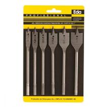 Broca Chata Madeira Eda 3/8 A 1'' Jogo Com 6 Pecas - 4Dl