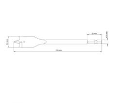 Broca Chata Para Madeira Ponta Chata 3/8 X 150mm