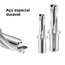 Broca CNC U-Drill WC-2D-3D De Alta Velocidade Para Ferramenta De Perfuração Profunda Com Suporte