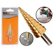 Broca Conica Escaladona Aço Cortar e Furar Rapido 4 a 20MM