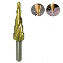 Broca Conica Escalonada 4 a 12mm HSS em Aço Rápido Broca Conica Escalonada 4 a 12mm HSS em Aço Rápido