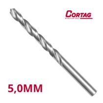 BROCA DE ACO RAPIDO 5,0 mm - PACOTE C/ 10 UN CORTAG COD 61919