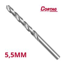 BROCA DE ACO RAPIDO 5,5 mm - PACOTE C/ 10 UN CORTAG COD 61920