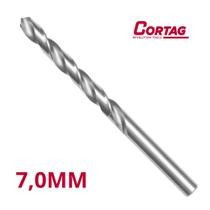 BROCA DE ACO RAPIDO 7,0 mm - PACOTE C/ 10 UN CORTAG COD 61923