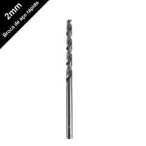 Broca de aço rapido ferro aluminio madeira 2mm com 10 peças Broca de aço rapido ferro aluminio madeira 2mm com 10 peças