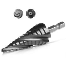 Broca de degrau IRONANT Cobalt M35 3/16 a 7/8 em TiAlN Broca de degrau IRONANT Cobalt M35 3/16 a 7/8 em TiAlN