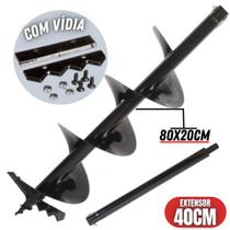 Broca de Espiral Simples Com Ponta de Videa Encaixe 20mm Melhor Rendimento e Durabilidade + Extensor Broca de Espiral Simples Com Ponta de Videa Encaixe 20mm Melhor Rendimento e Durabilidade + Extensor