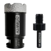 Broca de núcleo de diamante seco DKIBBITH, serra de furo para azulejos de 38 mm