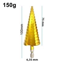 Broca de Passo Hexagonal Banhada a Titânio (4-32mm) - Ferramenta para Furar e Alargar