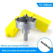 Broca De Serra Copo TCT De 15-100mm Com Ponta De Metal Duro Para Metal, Aço Inoxidável E Liga