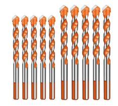 Broca De Torção Triangular Fura Tudo 6mm-8mm Kit 10 unidades