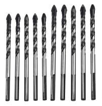 Broca De Torção Triangular Fura Tudo 6mm 8mm Kit 10 Unidades