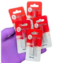 Broca Diamantada 716 L Brilho Kit com 5 Brocas Cônica Ponta Reta Podologia Nail Design