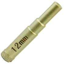 Broca Diamantada Eletrolítica 12mm Para Furadeira Furar Vidro Porcelanato Cerâmica Mármore Azulejo