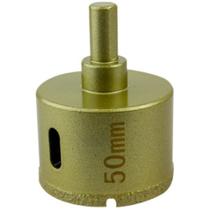 Broca Diamantada Eletrolítica 50mm Para Furadeira Furar Vidro Porcelanato Cerâmica Mármore Azulejo