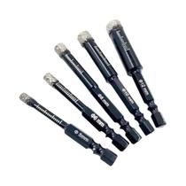 Broca Diamantada Soldada Com Haste Hexagonal 5-16mm Para Cerâmica, Mármore, Granito E Azulejo