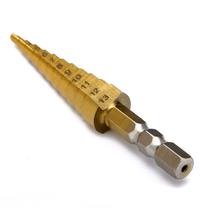 Broca Escalonada 3-13 Mm Hss Titanium Espiral Profissional Broca Escalonada 3-13 Mm Hss Titanium Espiral Profissional