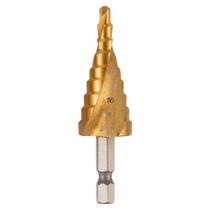 Broca Escalonada 4-20mm 9 Passos Aço Rápido HSS Profissional - EDA