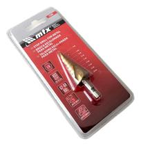 Broca escalonada 4-6-8-10-12-14-16-18-20mm aco rapido profissional espiral mtx 723569 Broca escalonada 4-6-8-10-12-14-16-18-20mm aco rapido profissional espiral mtx 723569