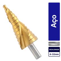 Broca escalonada aço rápido 4 a 32 mm - 723599 - MTX
