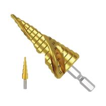 Broca Escalonada De Titânio HSS 4-12mm 4-20mm 4-32mm, Cortador De Furos Cônico Hexagonal Para Chapas