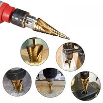 Broca Escalonada Lorben Espiral Profissional de 4 à 32 mm Aço Rápido Titânio - GT6210 Broca Escalonada Lorben Espiral Profissional de 4 à 32 mm Aço Rápido Titânio - GT6210