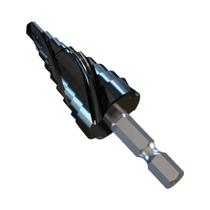 Broca Escalonada M35 De Cobalto Com 4 Lâminas, Haste Hexagonal De 1/4 Pol. Para Aço Inoxidável,