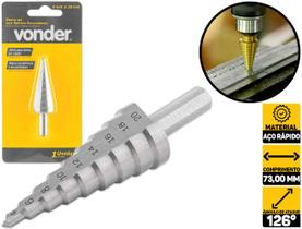 Broca Escalonada Vonder 4 A 20mm Aço Rápido Furo Metal 5344420000 Broca Escalonada Vonder 4 A 20mm Aço Rápido Furo Metal 5344420000