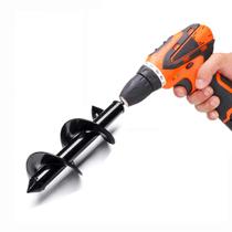 Broca espiral Garden Auger GreatForU 3x10cm Black Steel