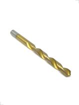 Broca HSS D. 10,0 x 75 x 130 mm Aço Rápido Revestido TiN DIN 338 Broca HSS D. 10,0 x 75 x 130 mm Aço Rápido Revestido TiN DIN 338