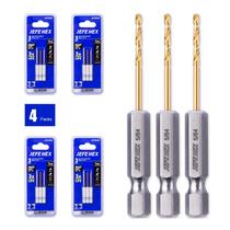 Broca JEFE HEX revestida de titânio HSS 135 Split Point 5/64