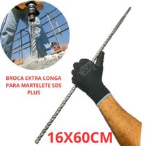 Broca Longa Widea 16mm x 60cm Sds Plus Martelete E Furadeira Broca Longa Widea 16mm x 60cm Sds Plus Martelete E Furadeira