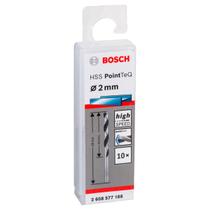 Broca Metal Bosch Aço Rápido Hss-Pointteq 2,0mm 10 Peças Broca Metal Bosch Aço Rápido Hss-Pointteq 2,0mm 10 Peças