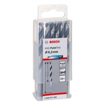 Broca Metal Bosch Aço Rápido Hss-Pointteq 6,2mm 10 Peças Broca Metal Bosch Aço Rápido Hss-Pointteq 6,2mm 10 Peças