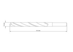 Broca para Aço 12x151 mm Tramontina em Aço Rápido HSS DIN 338