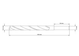 Broca para Aço 14.5x169 mm Tramontina em Aço Rápido HSS DIN 338