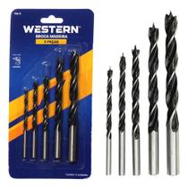 Broca para madeira 5 peças western