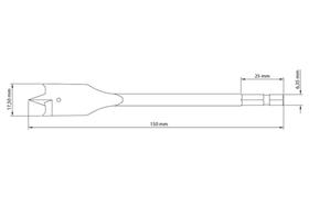 Broca para Madeira com Ponta Chata 11/16" 150 mm Tramontina em Aço Especial