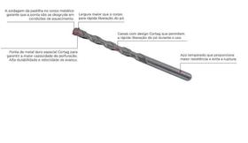 Broca Ponta Metal Duro 6mmx100mm Cortag 62292 - 10 Peças