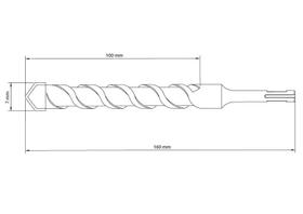 Broca sds plus 7x100x160mm tramontina