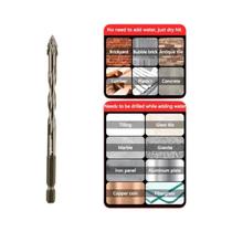 Broca Serrilhada Excêntrica de Alta Resistência - 4 Flautas para Telha, Cerâmica, Vidro e Mármore