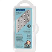 Broca Videa Tramontina 4/5/6/8Mm 4 Pecas